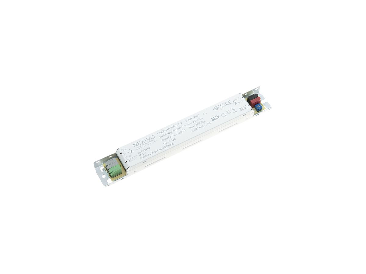 LED-Betriebsgerät KGP CV 0…60W OUT:24V 0…2500mA IP20 300×30×16mm