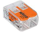 Verbindungsklemme WAGO 221 2×0.2…4mm² Hebel 32A 450V orange transparent