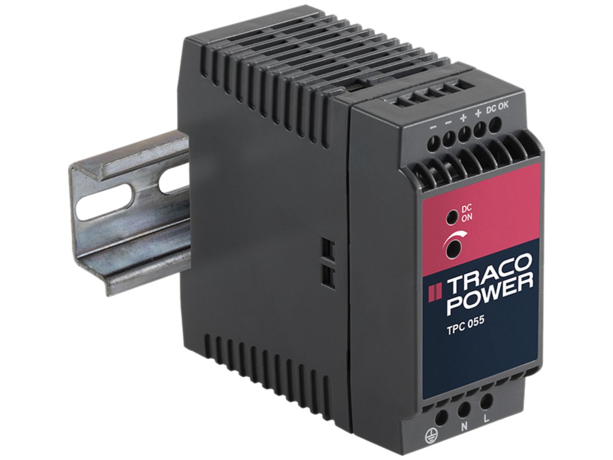 EB-Netzteil Traco TPC 055-124, 55W 2.3A 24VDC 45×90×96.5mm
