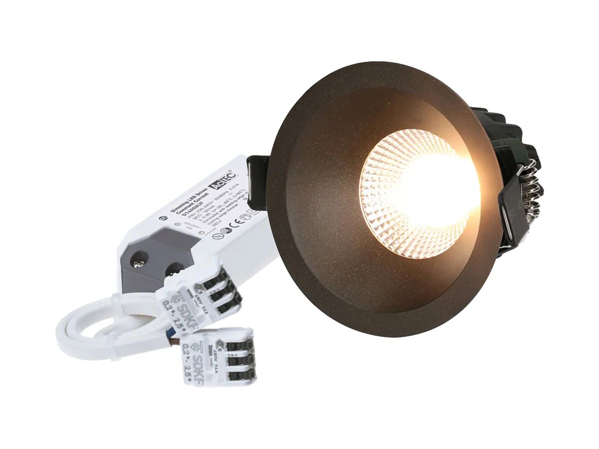 EB-LED-Spot maxLUCE ATMO 68 6.2W 700lm 3000K DIM Ø79mm schwarz