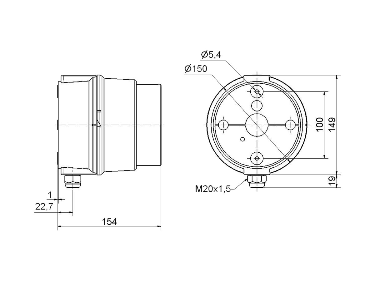 Dauerleuchte BWM 12…230VAC/DC gelb