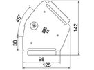 Deckel BET RBD 45° 100×125mm Stahl bandverzinkt