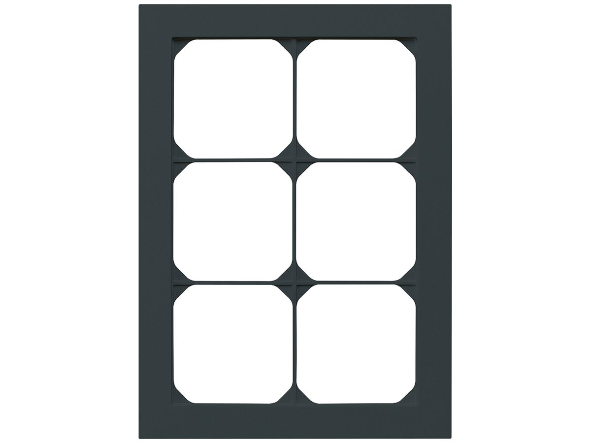 UP-Abdeckrahmen kallysto.pro 3×2 schwarz 154×214mm