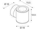Wandleuchte SLV SITRA WALL UP-DOWN, 2×GX53 9W IP44 anthrazit