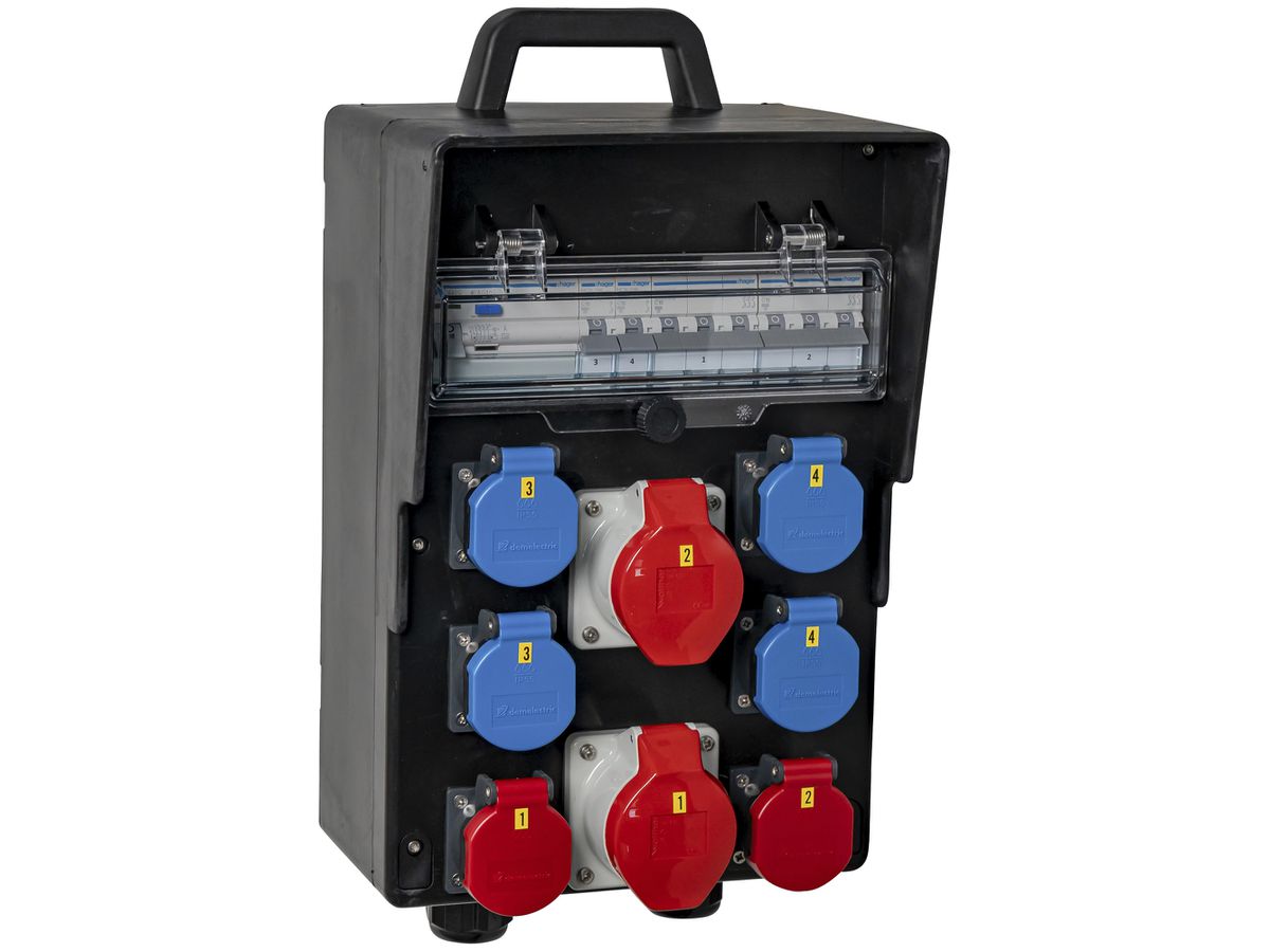 Stromverteiler DEM DB20855 40A 1×FI 4×LS 4×T23 2×T25 2×16A