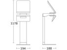 LED-Pollerleuchte Steinel XSolar GL-S Solar/Akku 1.2W 150lm 3000K IP44 silber
