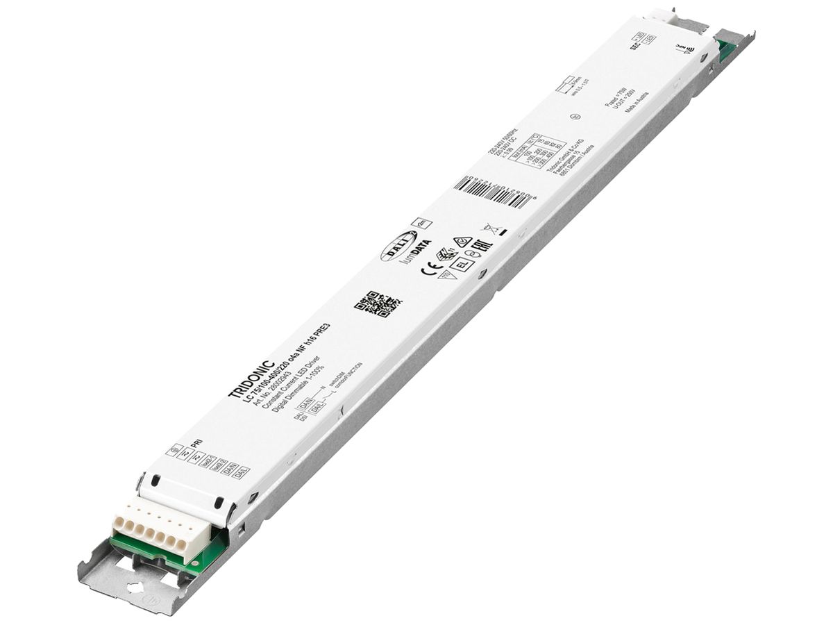 LED-Konverter Tridonic LC NFC o4a 100…400mA, 75W, 360×30×16mm