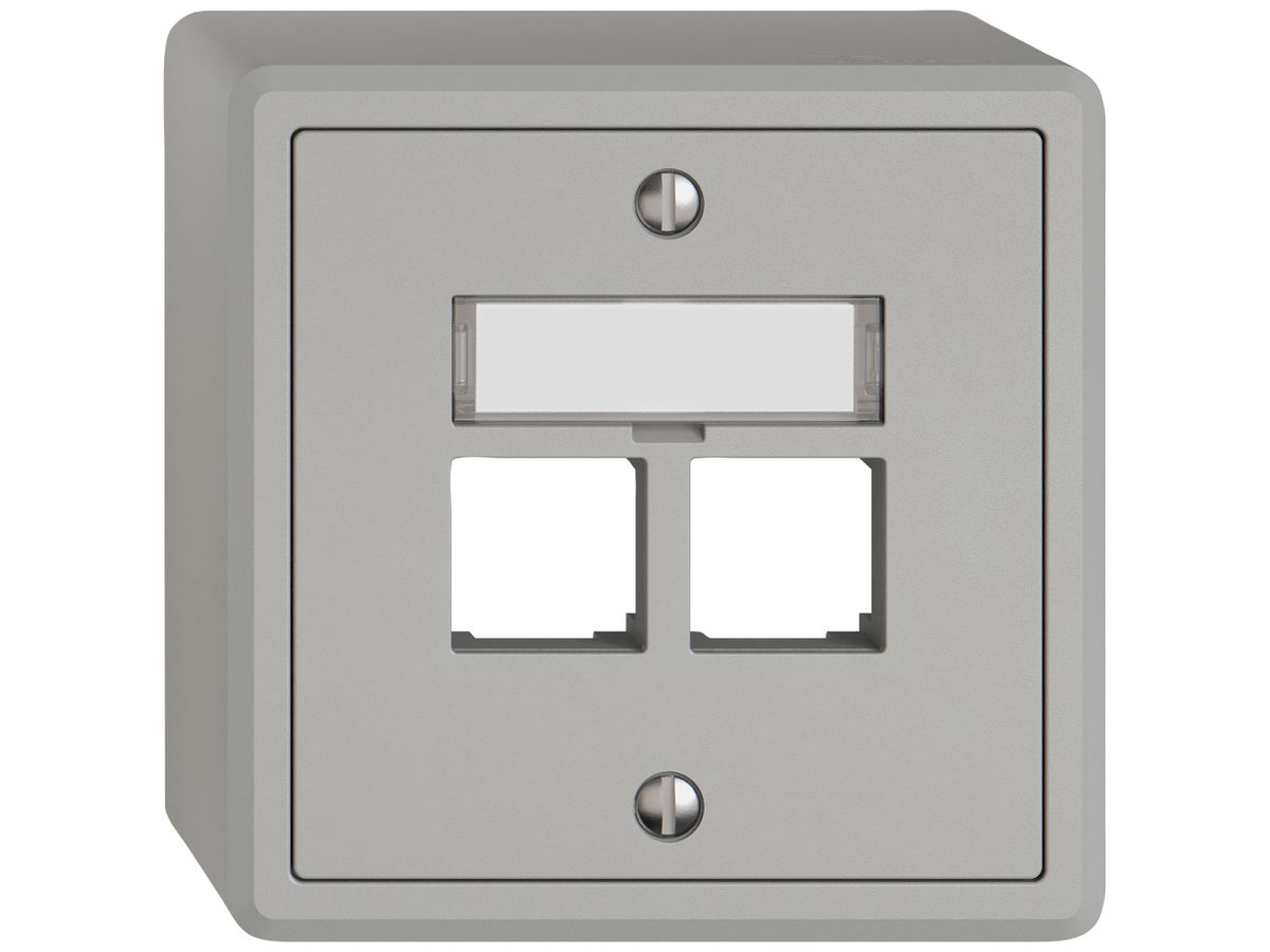 AP-Montageset EDIZIO.liv EASYNET S-One SNAPFIX® gerade 2×RJ45 hgu