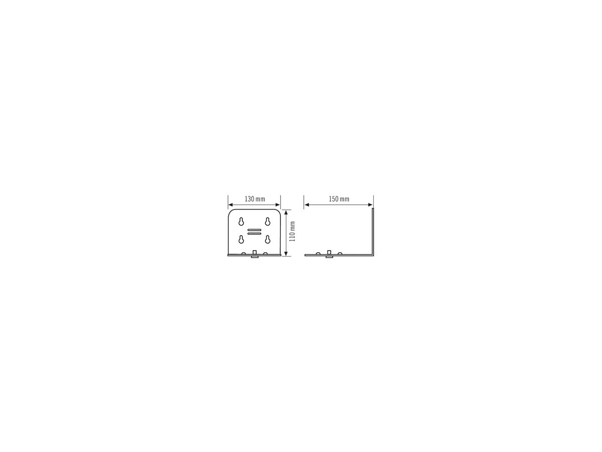 Wandhalterung ESYLUX WALL MOUNTING PLATE für Notleuchte SLP-2