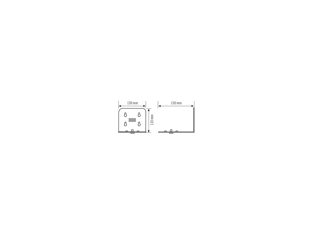 Wandhalterung ESYLUX WALL MOUNTING PLATE für Notleuchte SLP-2