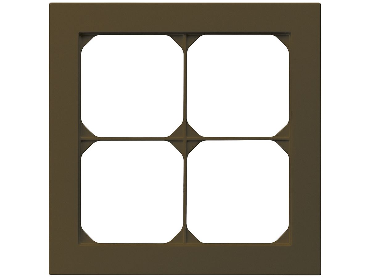 UP-Abdeckrahmen kallysto.pro 2×2 braun 154×154mm