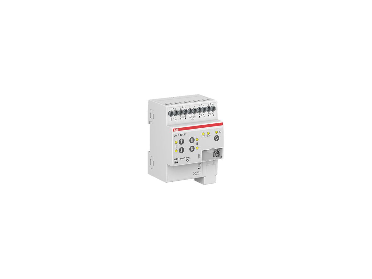 REG-Jalousieaktor KNX ABB JRA/S4.24.5.2 4-fach 6A/24VDC LZ-Messung