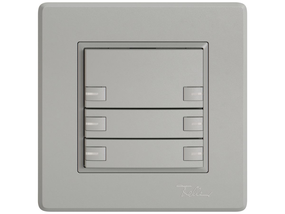 UP-KNX-Taster RGB EDIZIO.liv SNAPFIX® Temperaturfüh.RGB-LED 6×T 1-Tbed.hgu