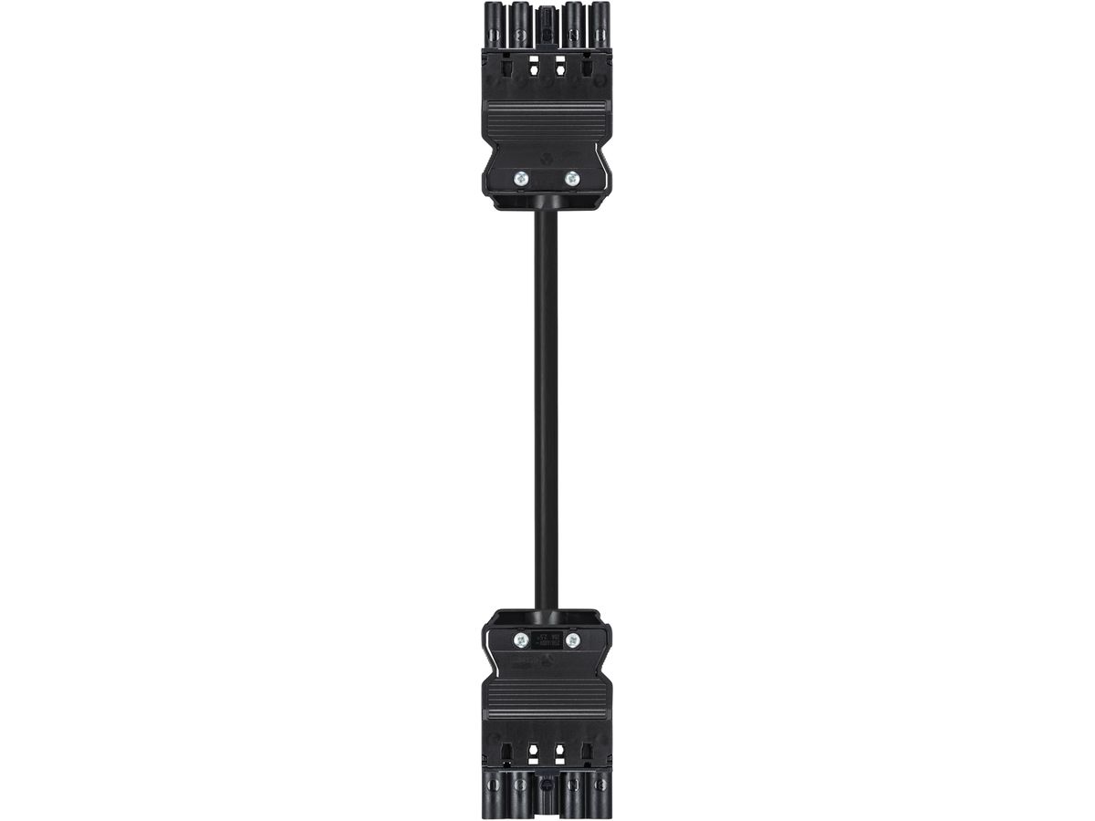 Stecker/Buchsenteil Wieland 8m 5L schwarz, 1.5mm²