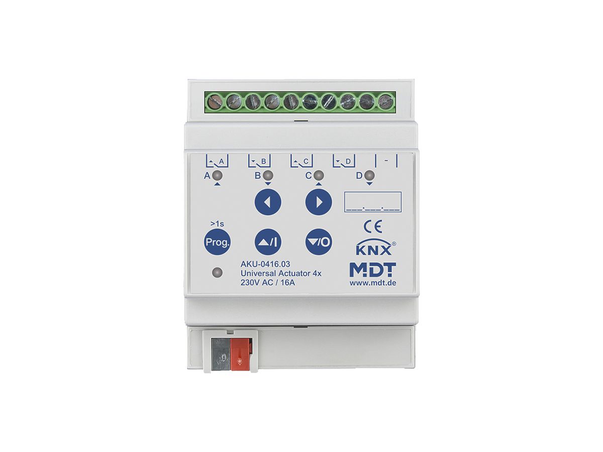 REG-Schaltaktor KNX MDT AKU-0416.03 4-Kan 16A 230VAC 4TE