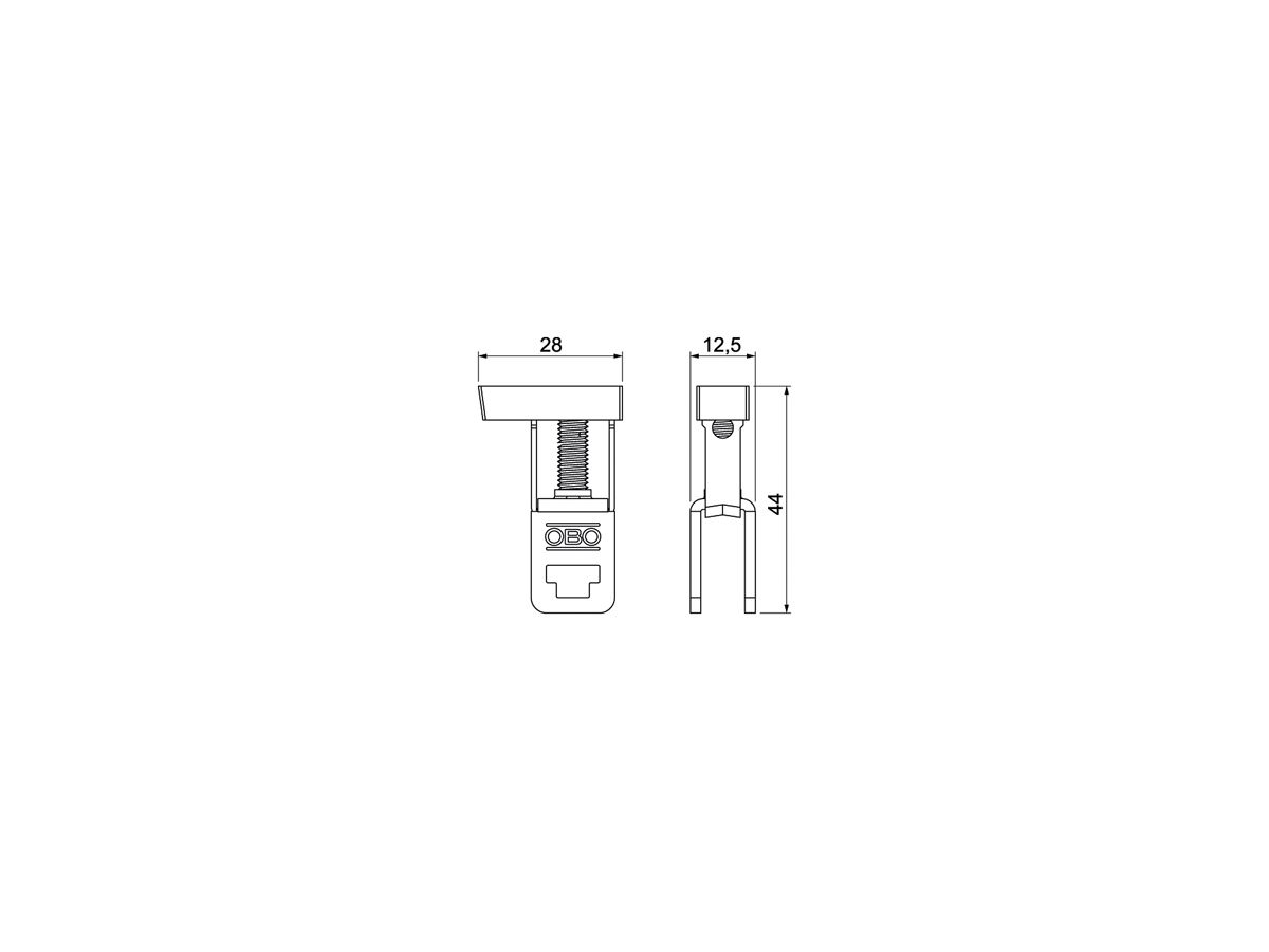 PE-Klemme Bettermann 35mm² 10×12.5mm für FireBox T 28×12.5×44mm grün/gelb