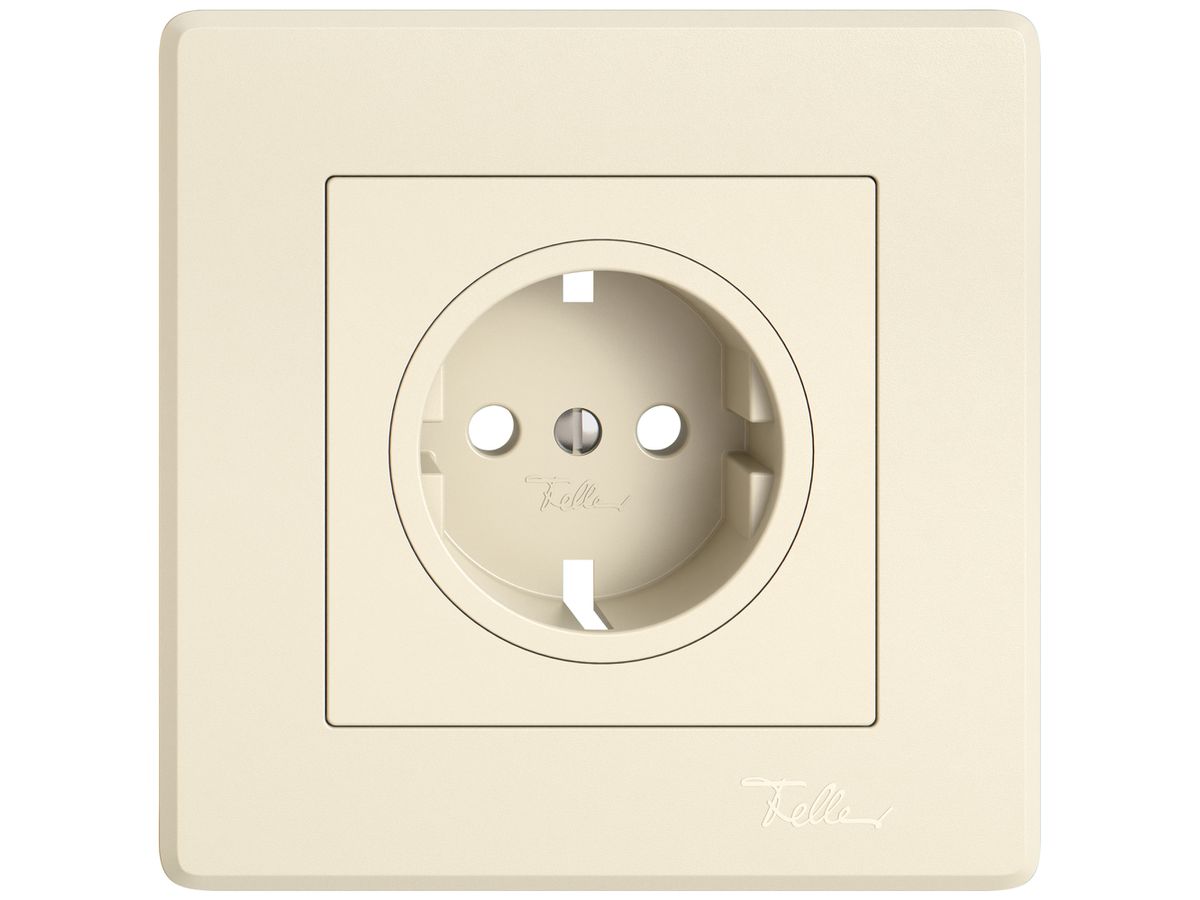 Abdeckset EDIZIO.liv für SCHUKO 96×96mm crema