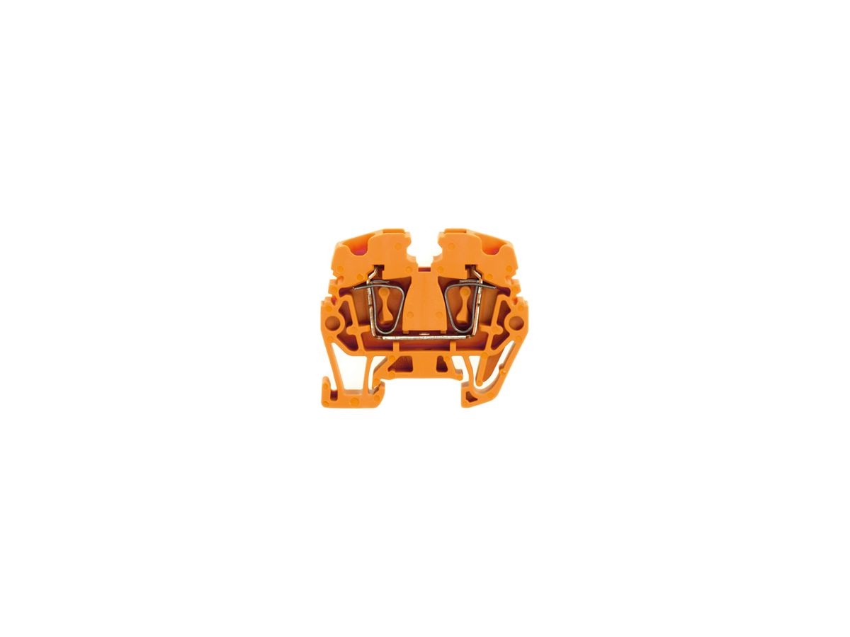 Durchgangs-Reihenklemme Weidmüller ZDUA Zugfeder 2.5mm² TS15 orange