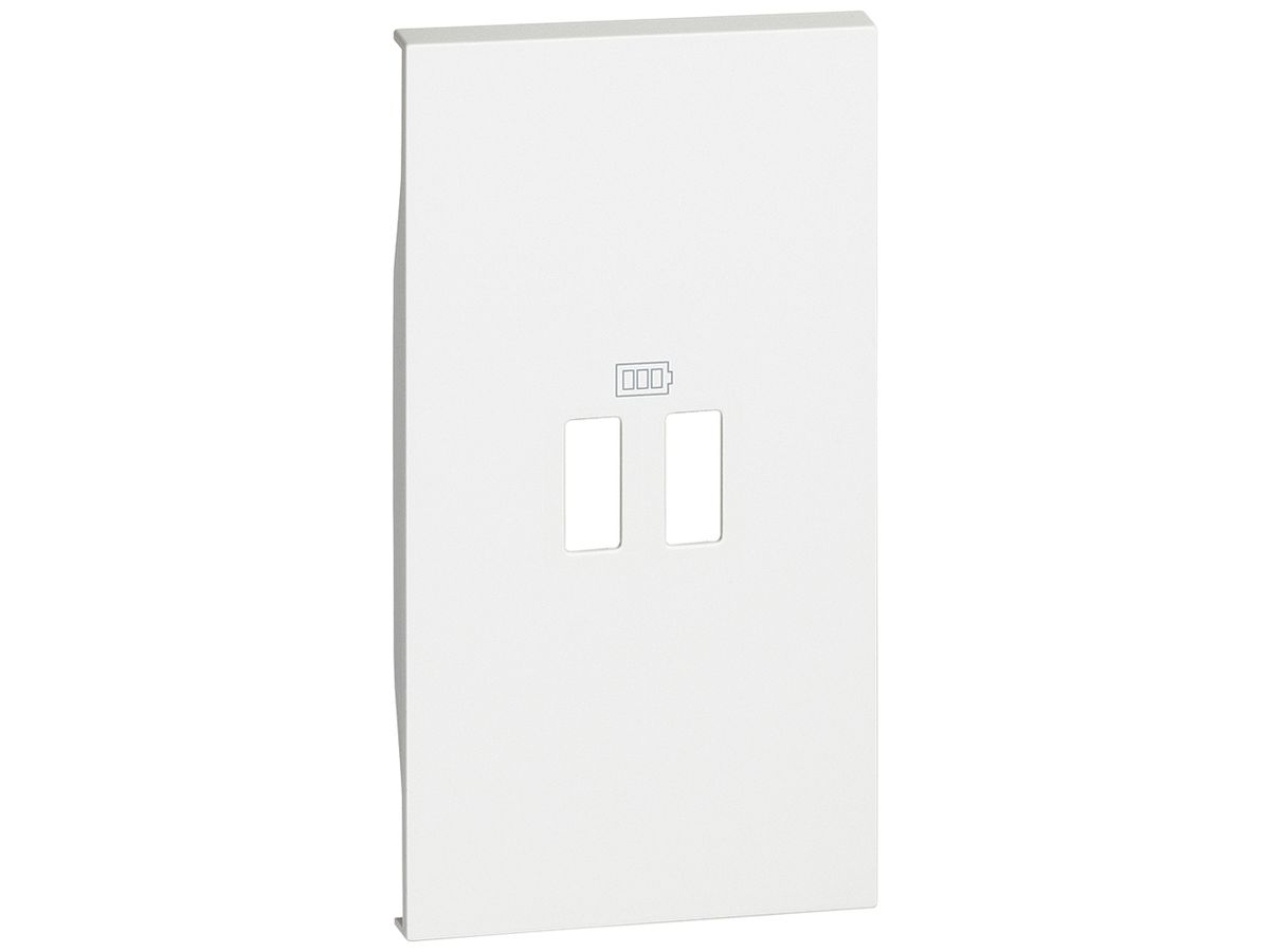 Abdeckung Living Now 2 Module für USB-Steckdose Typ A weiss
