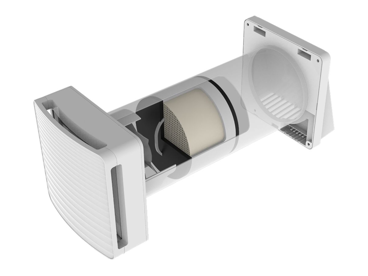 Ventilator Eco 150 CERAM Active 60m³/h 24dB 8.9W Ø100mm 215×215×83mm weiss