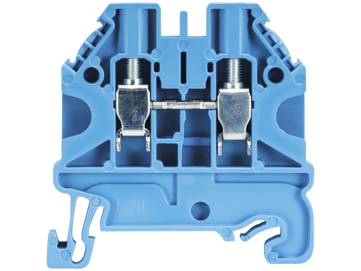 Durchgangs-Reihenklemme WT 0.14…6mm² 32A 1000V 2×Schraub.1 Et.Hutsch.TH35 hbl