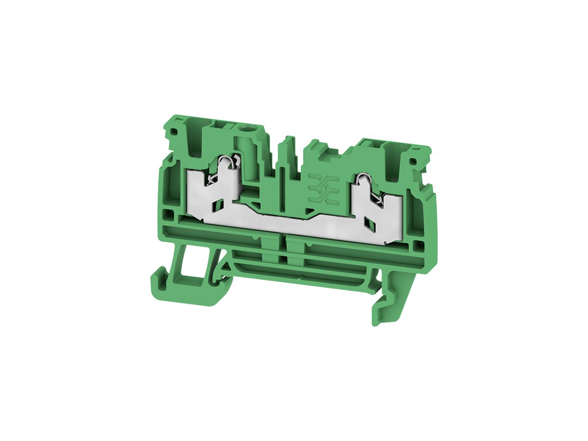 Durchgangs-Reihenklemme WM S2C 2.5mm² 24A 800V SNAP IN 2×1 TH35 gn