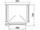 T-Stück BET RT 110×600mm Stahl bandverzinkt
