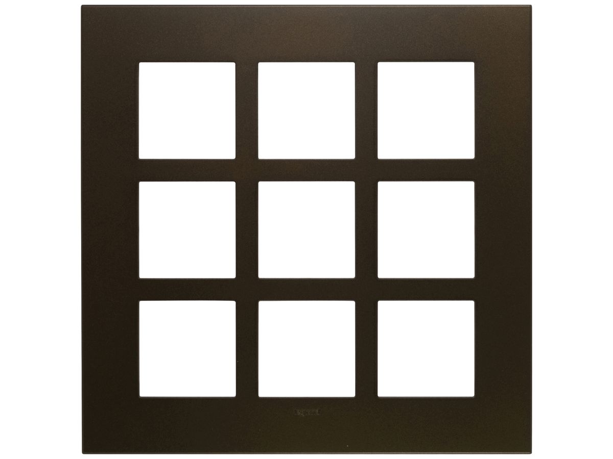 UP-Kopfzeile Legrand Arteor 3×3 horizontal und vertikal 213×213mm Dark Bronze