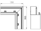 Flachwinkel Bettermann GEK-S steigend 133×110mm reinweiss