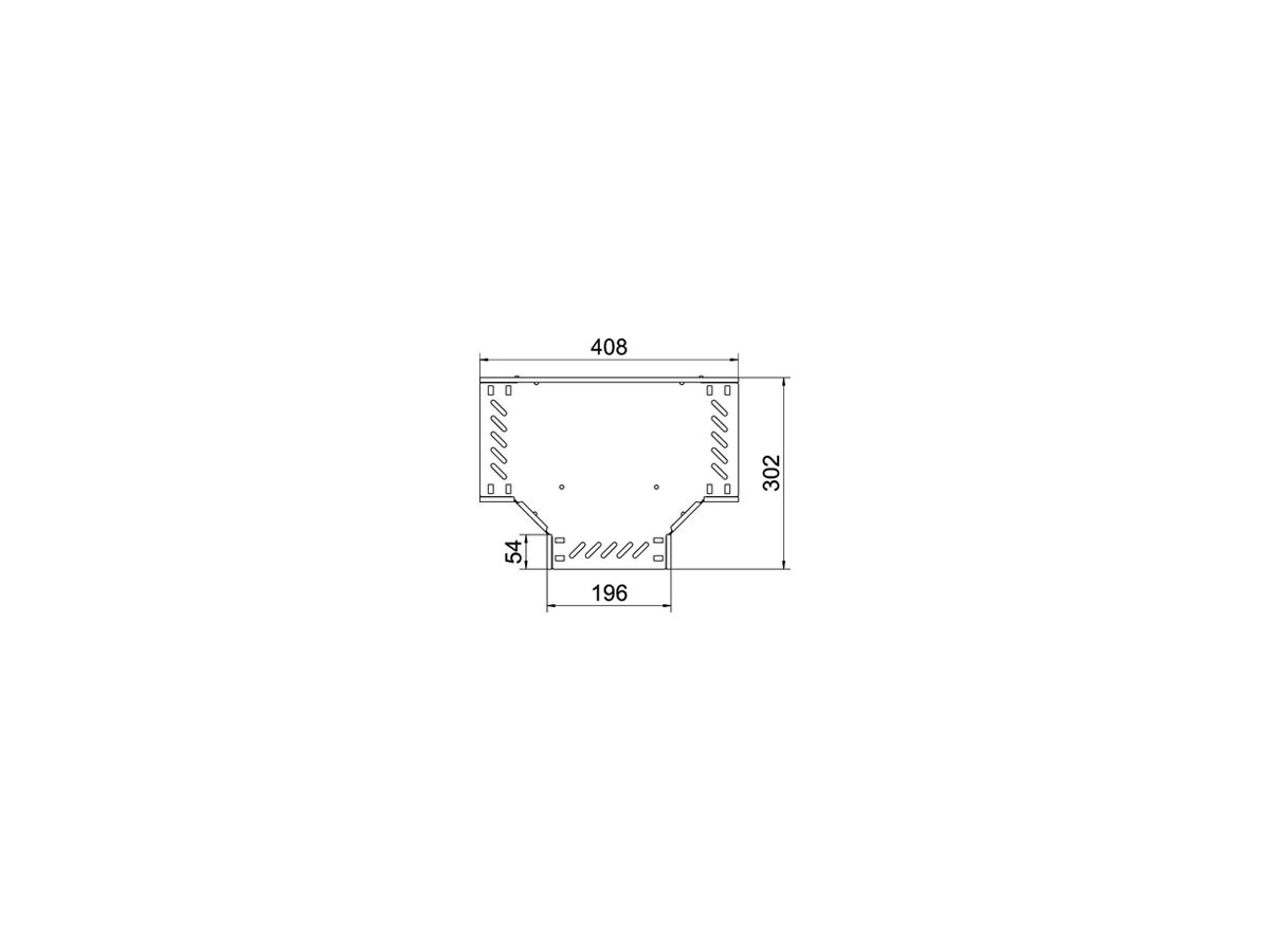 T-Stück BET RT 35×200mm Stahl bandverzinkt