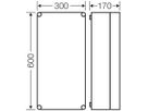Apparategehäuse Hensel K 0400 grau leer mit transparenter Deckel 300×600×170mm