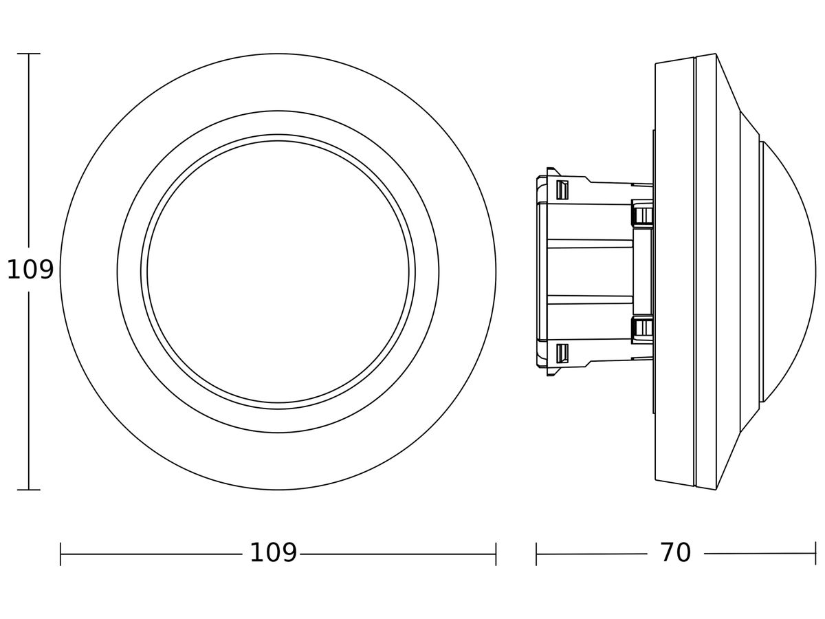 UP-Bewegungsmelder Steinel PD IR 4360-8 COM1 360° weiss