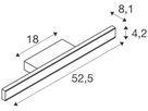 LED-Wandleuchte SLV ONE LINEAR 50 14W 900lm 927/930 IP44 DIM 525mm weiss