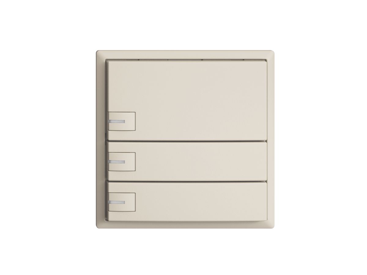 KNX-Taster RGB EDUE, 250mW, m.RGB-LED, 3×Taste, 1×Tastenbelegung, crema
