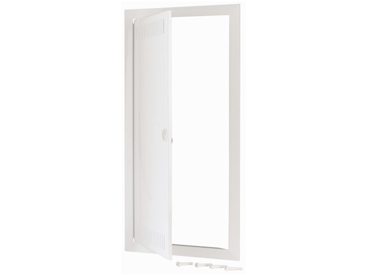 Blendrahmen Eaton, mit Tür und Ventilationsöffnungen 4-reihig weiss