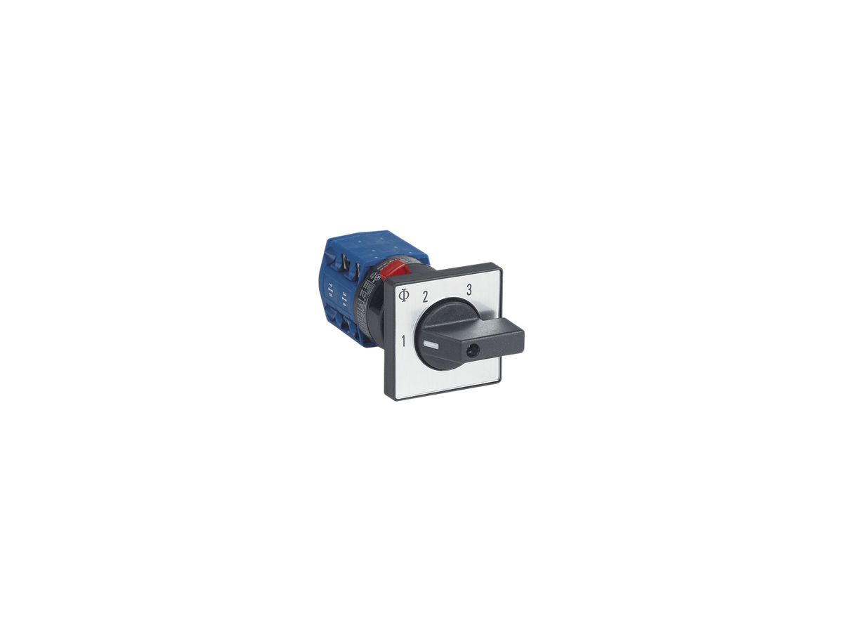 EB-Drehschalter K&N, 20A/690V -/1L, Griff sz, "1-2-3-4"