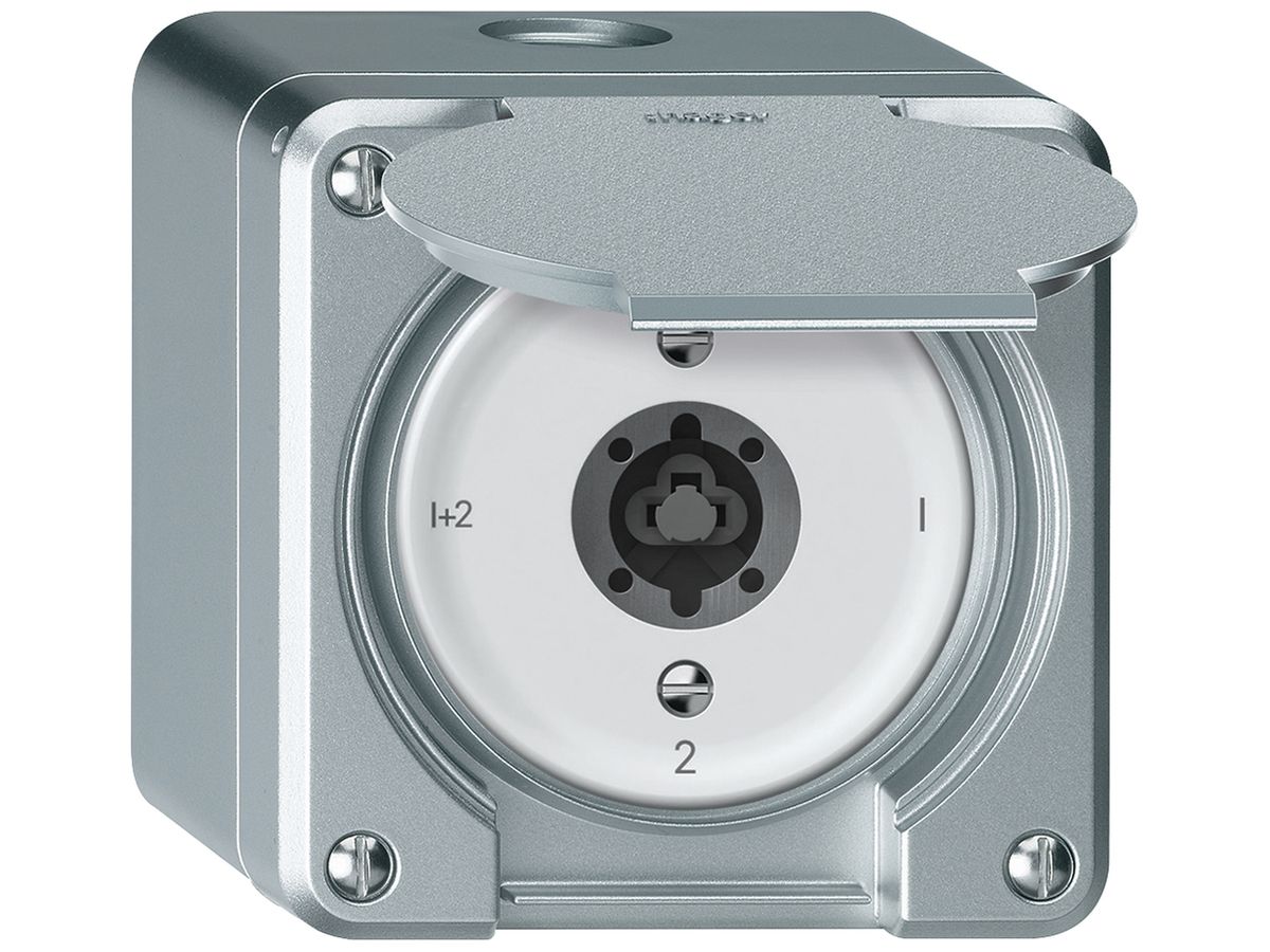 AP-Schlüsselschalter robusto Serienschalter 16A 250V 86×86mm Aluminium