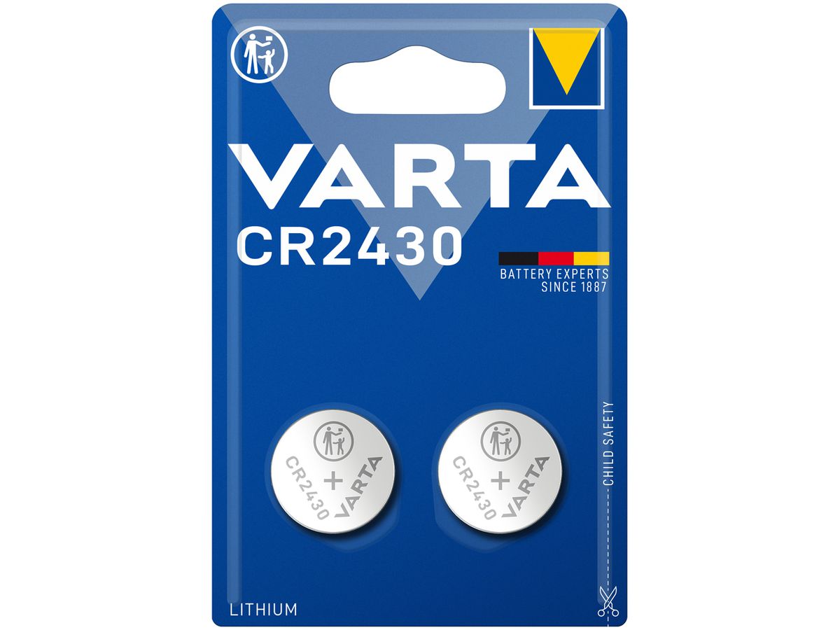 Knopfzelle Lithium VARTA Electronics CR2430 3V Blister à 2 Stück