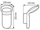 LED-Wandleuchte ESYLUX OL 100 LED 3K, schwarz