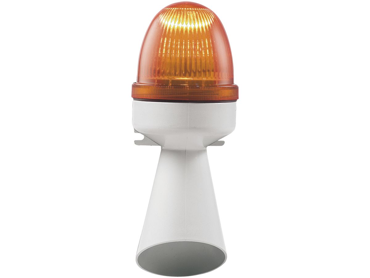 Signalhupe mit Warnlicht Grothe 240VAC 5W hellgrau/or WL 63