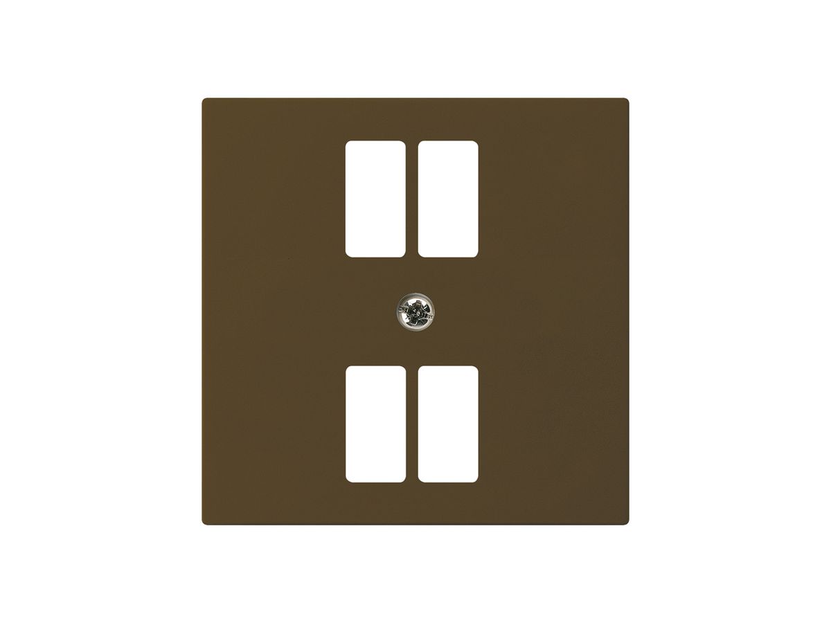 Frontplatte kallysto f.Steckdose 4×USB braun