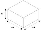 L-Verbinder SLV 48V TRACK Aluminium 84×84×47mm schwarz