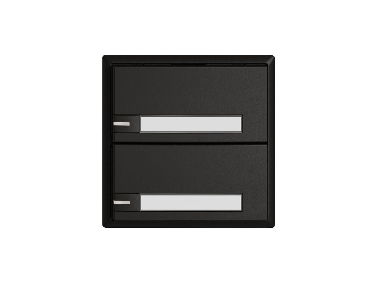 KNX-Taster RGB EDIZIO.liv SNAPFIX® Temperaturfüh.RGB-LED Pap.2×T 1-Tbed.sz