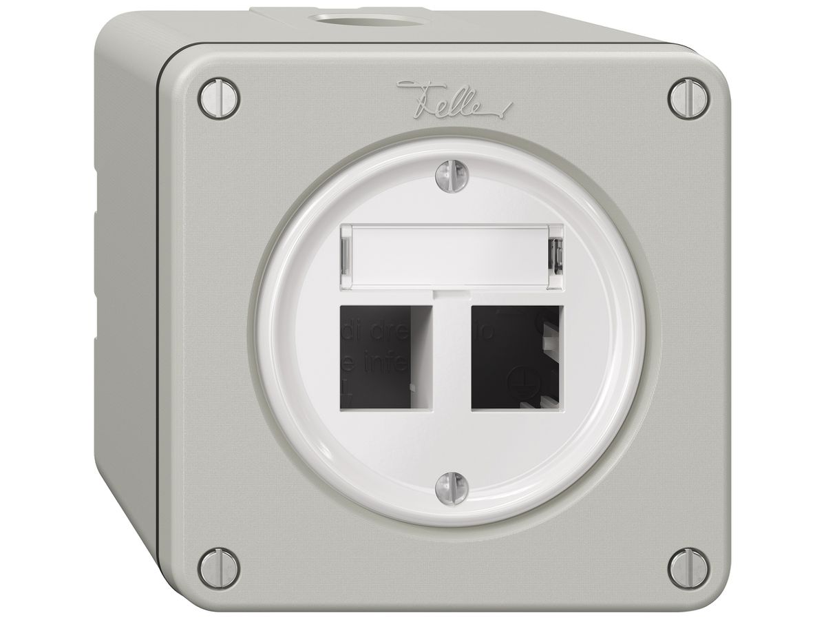 AP-Montageset NEVO freenet SNAPFIX® für 2 Buchsen 87×87mm lgu