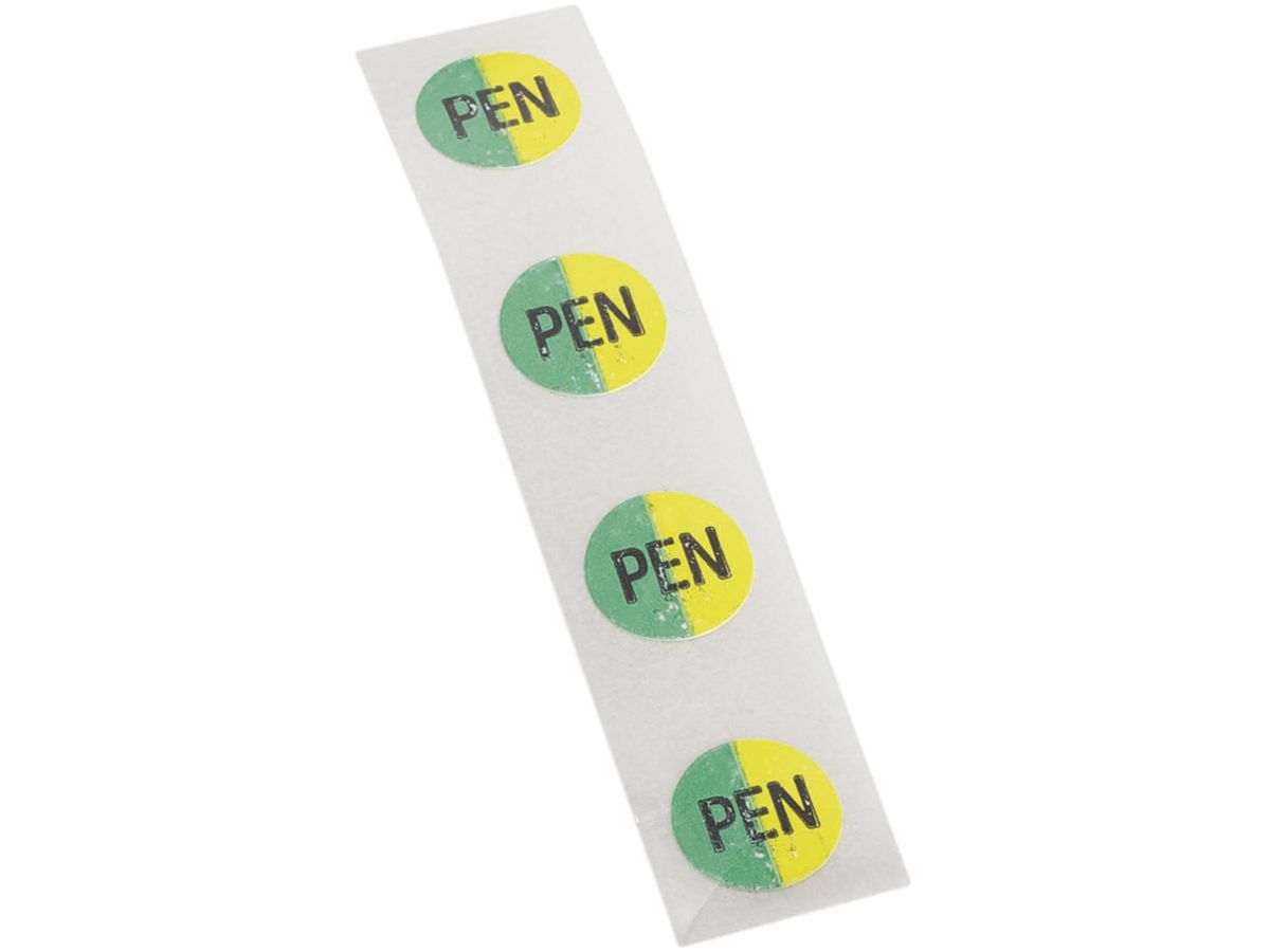Bezeichnungsschild Weber PEN grün/gelb Beutel à 50 Stück
