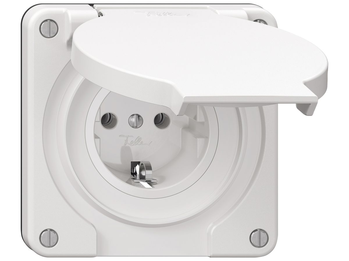 Steckdose NEVO SNAPFIX® 1×SCHUKO 16A 230V 87×87×38mm IP21 ws