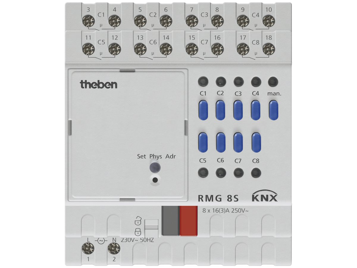 REG-Schaltaktor Mix 2 RMG 8 S KNX Theben