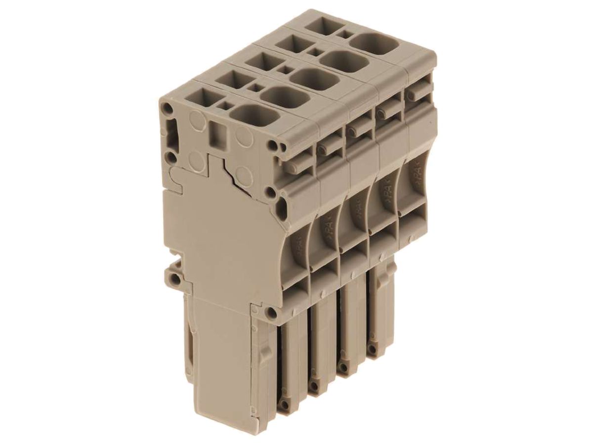 Stecker Weidmüller ZP 4/1AN/5 Zugfeder 4mm² 5L beige