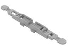 Befestigungsadapter WAGO mit Zugentlastung 2×4mm² Rastfuss grau