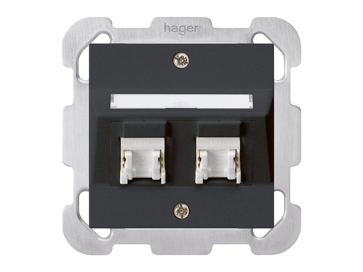 UP-Dose kallysto B Kat.5e 2RJ45/u schwarz